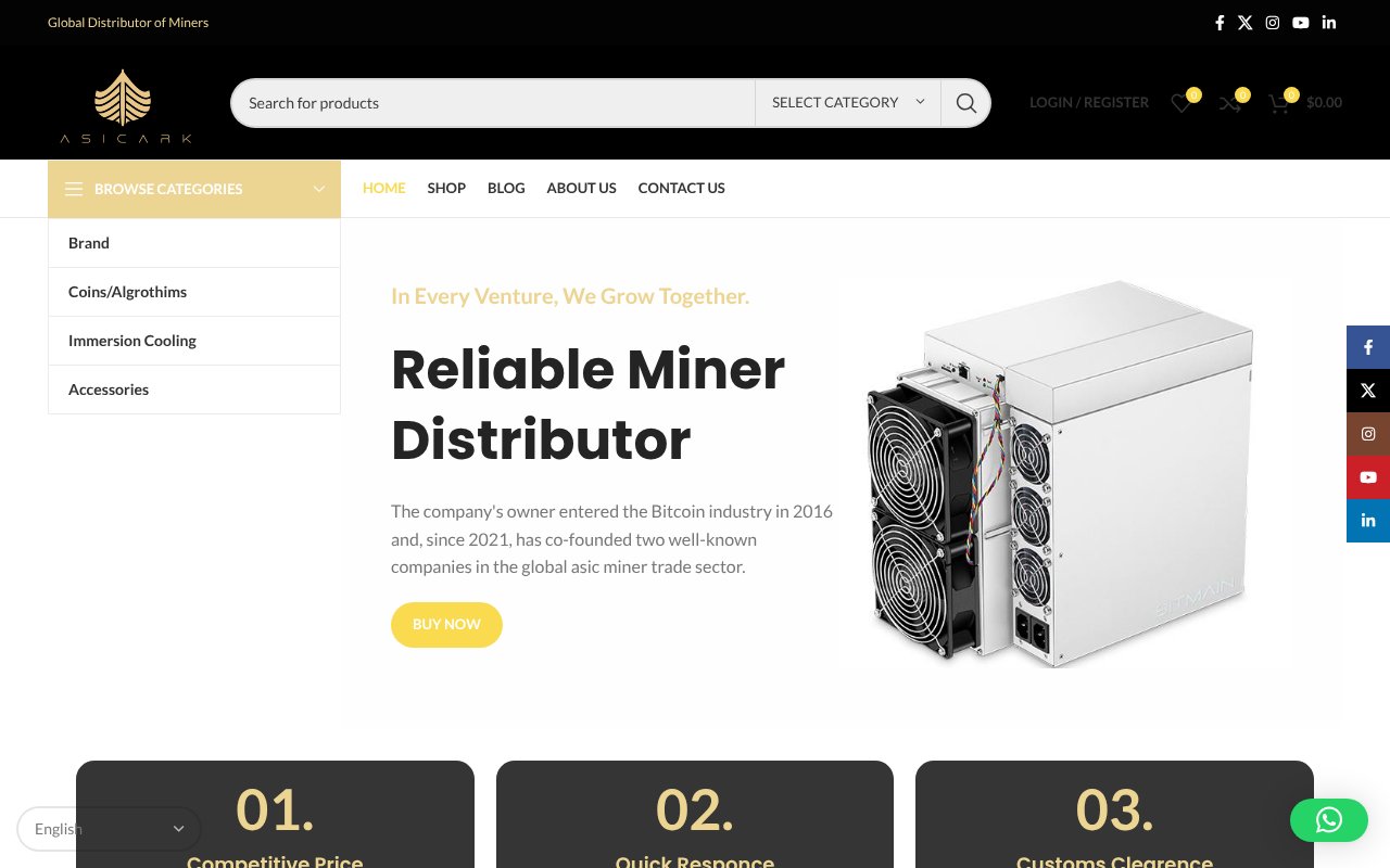 Screenshot of asicark.com