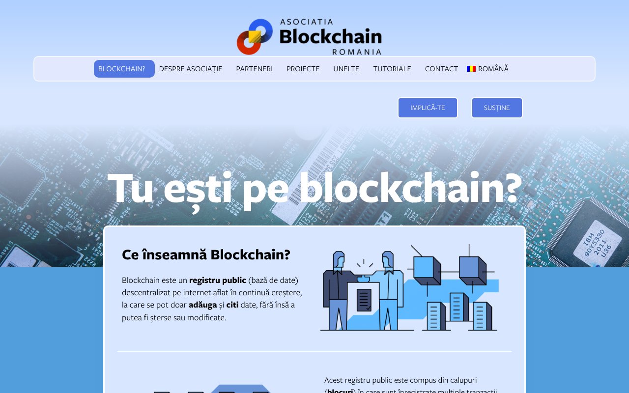 Screenshot of asociatiablockchain.ro