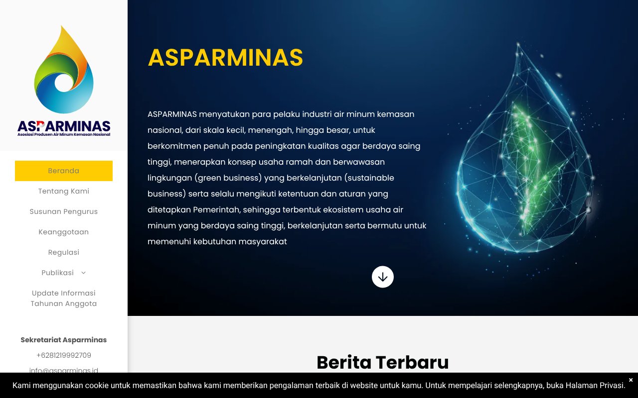 Screenshot of asparminas.id