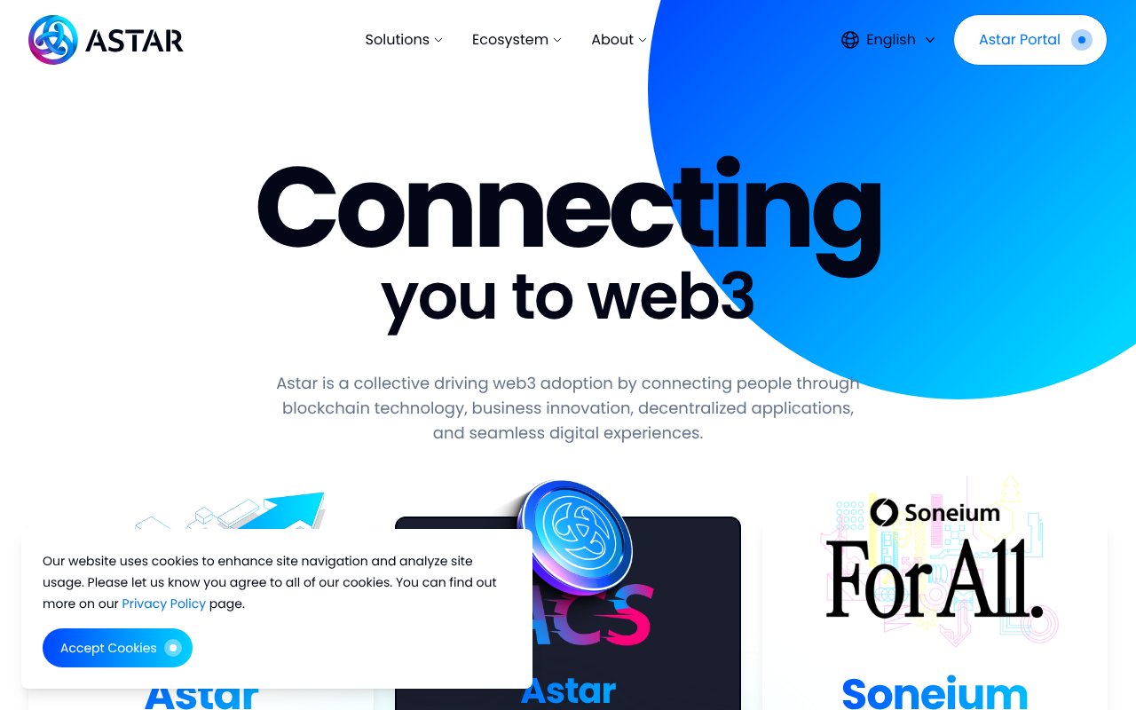 Screenshot of astar.network