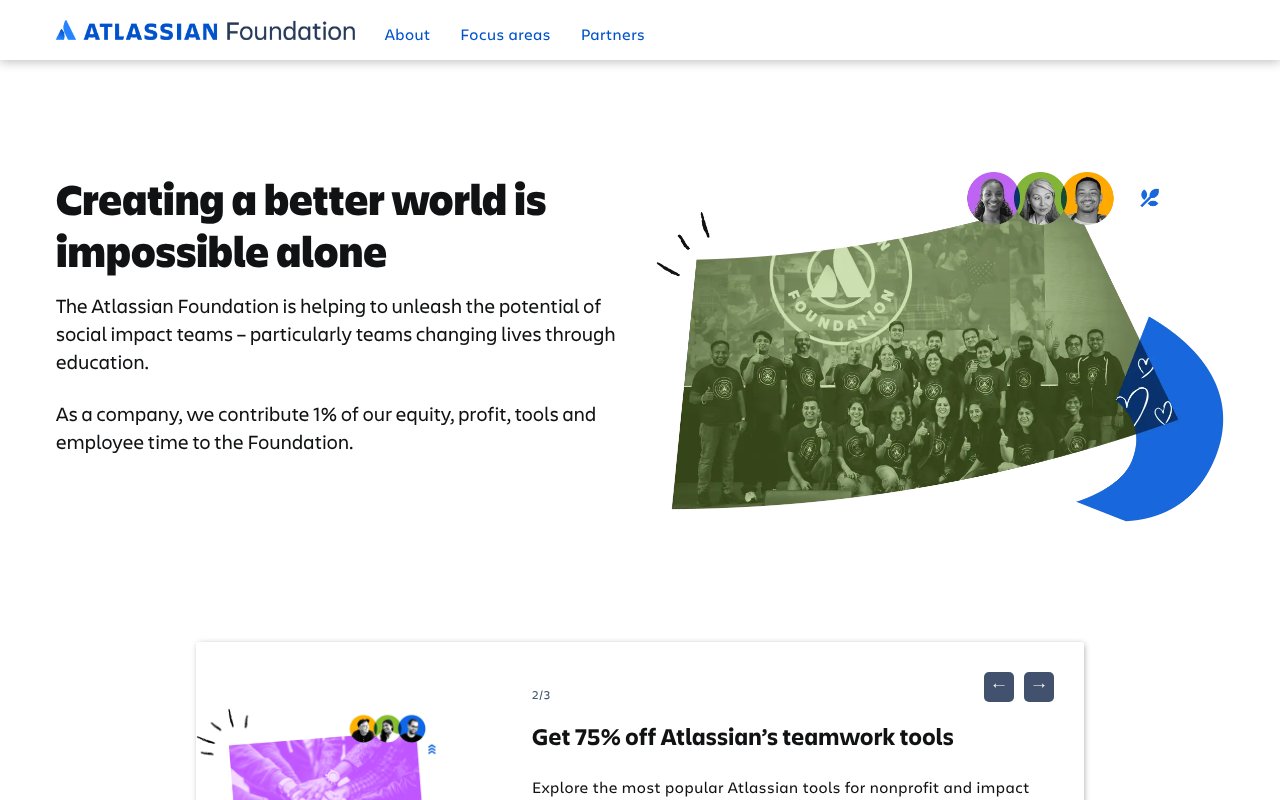 Screenshot of atlassianfoundation.org