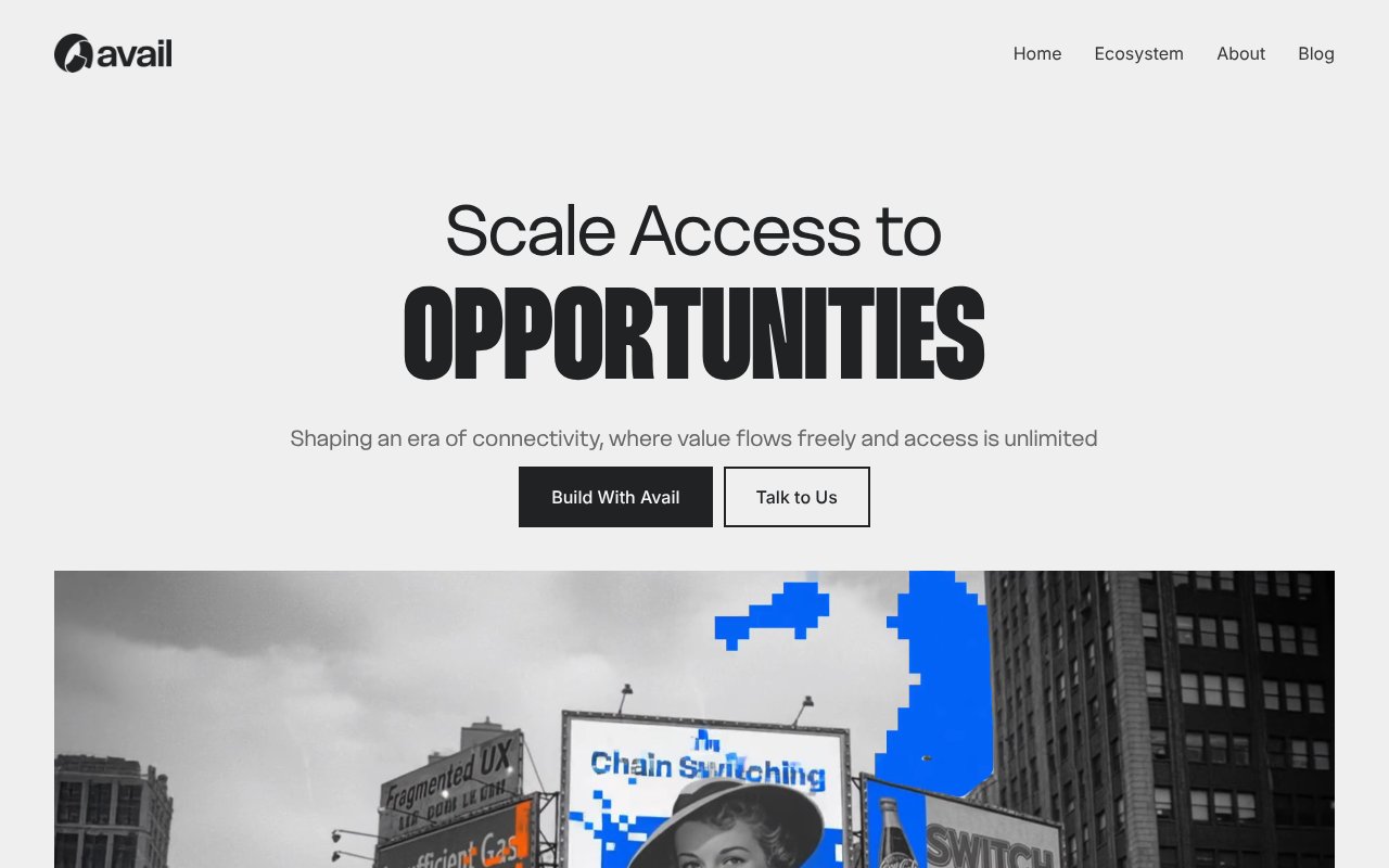 Screenshot of availproject.org