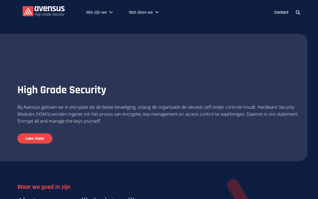 Screenshot of avensus.nl