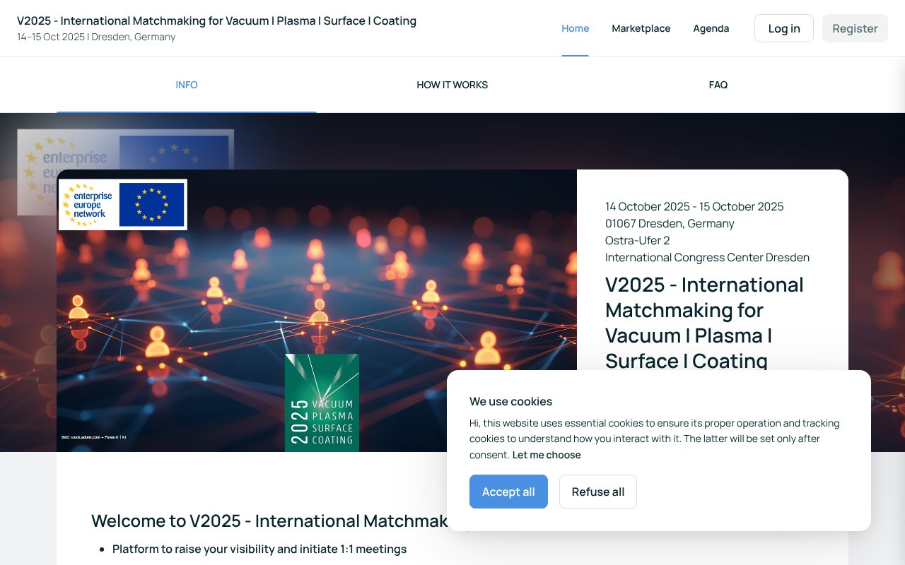 Screenshot of b2match.com