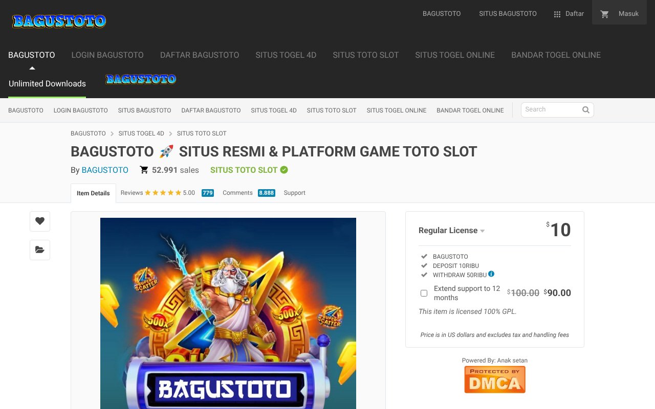 Screenshot of bagustoto.click
