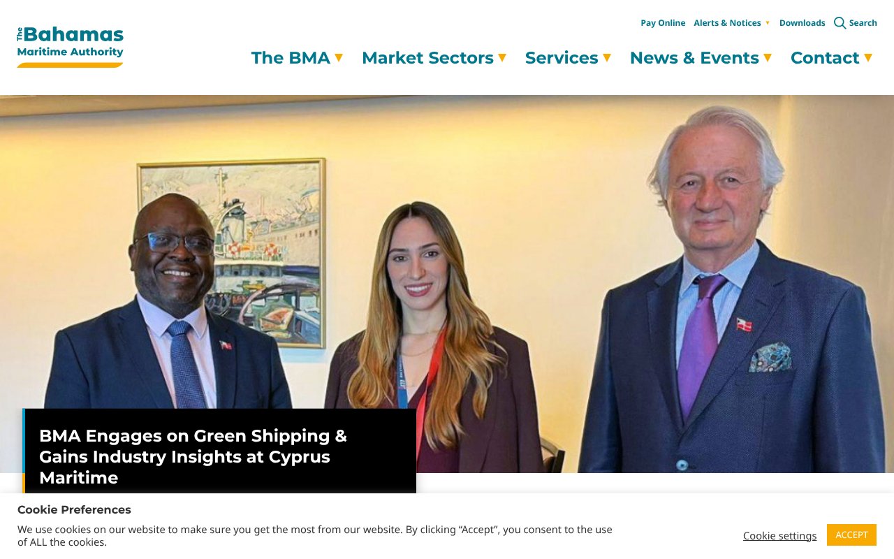 Screenshot of bahamasmaritime.com