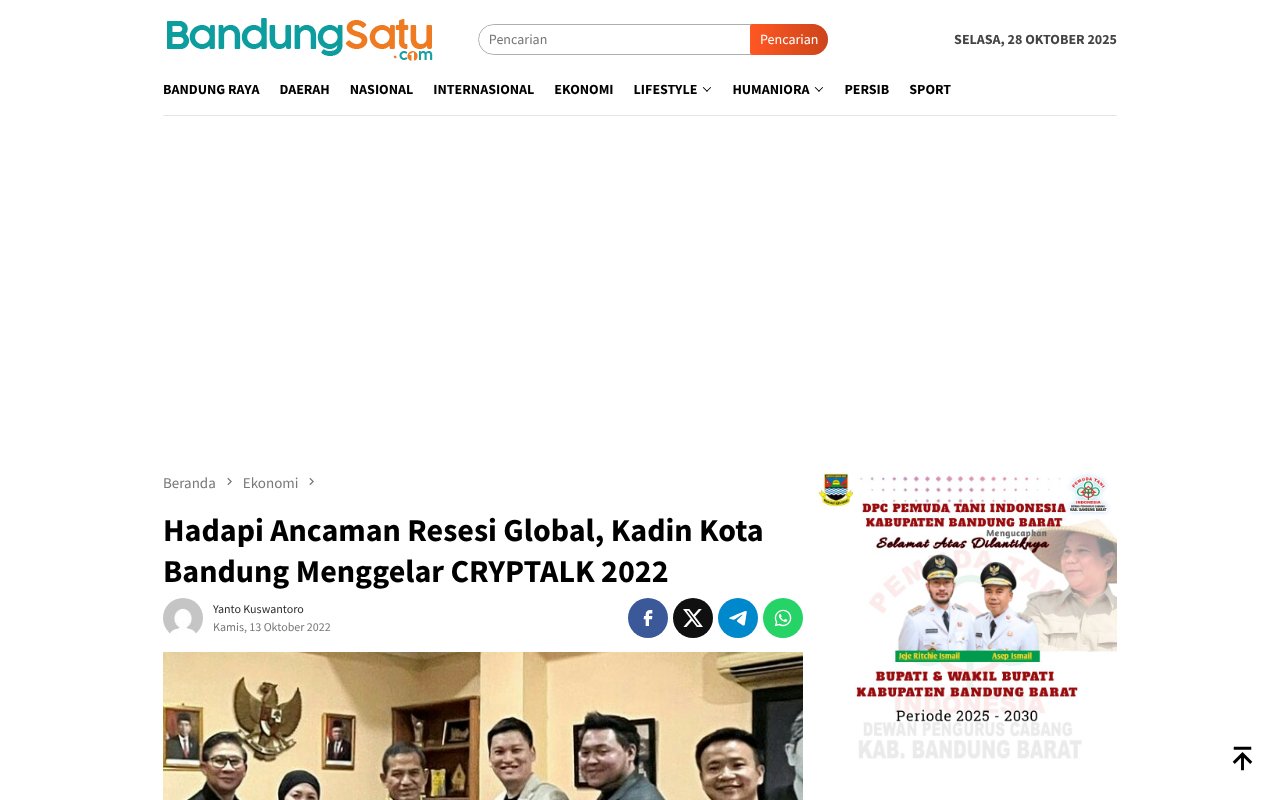 Screenshot of bandungsatu.com