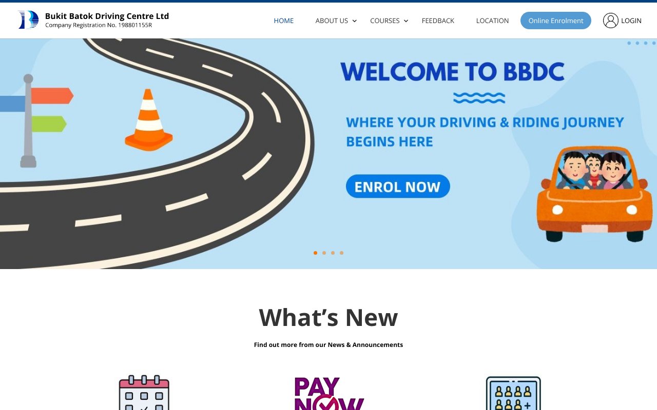 Screenshot of bbdc.sg