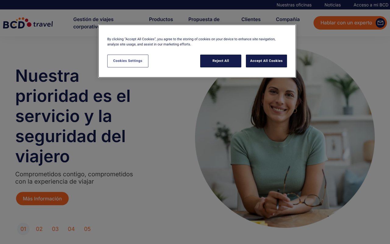 Screenshot of bcdtravel.es
