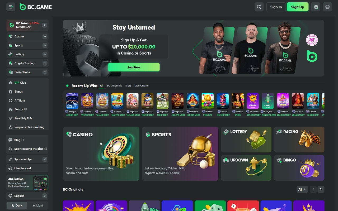 Screenshot of bcgamee.com