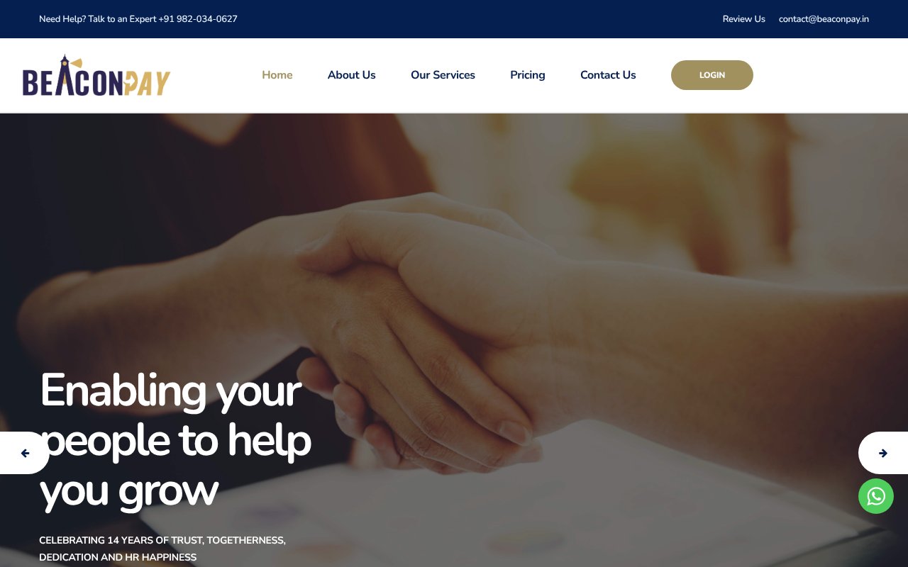 Screenshot of beaconpay.in