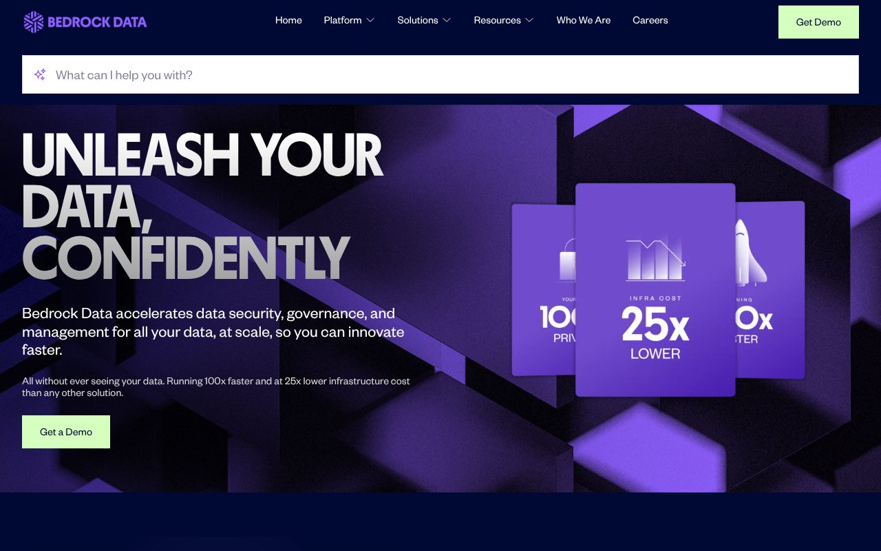 Screenshot of bedrock.security