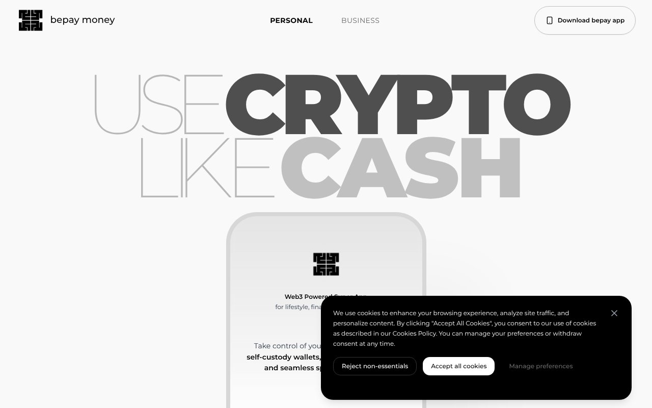 Screenshot of bepay.money