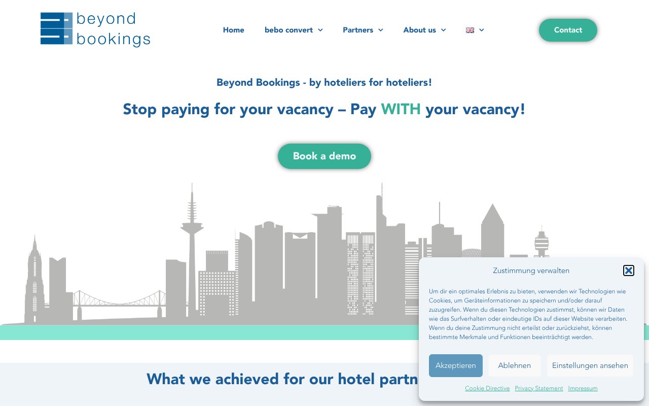 Screenshot of beyond-bookings.com