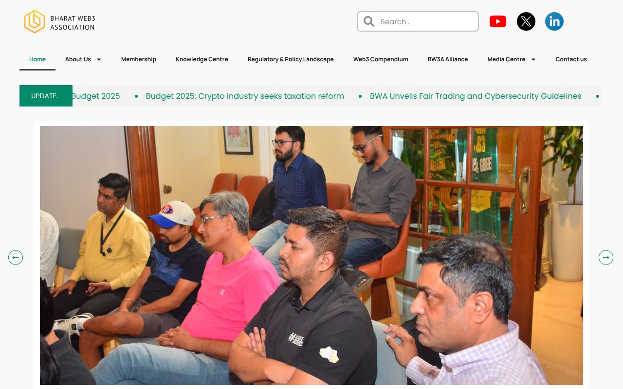 Screenshot of bharatweb3association.com