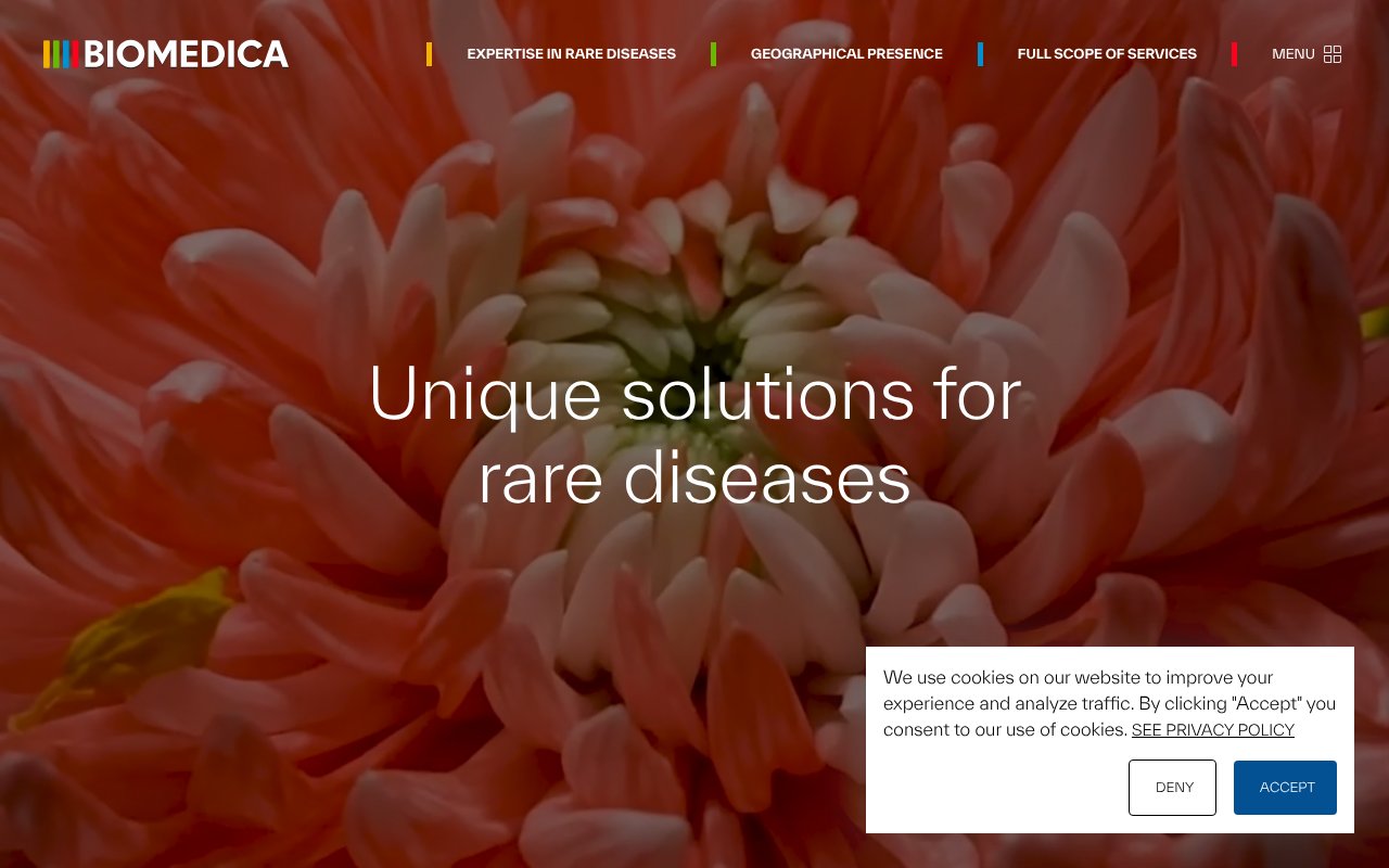 Screenshot of biomedica.bio