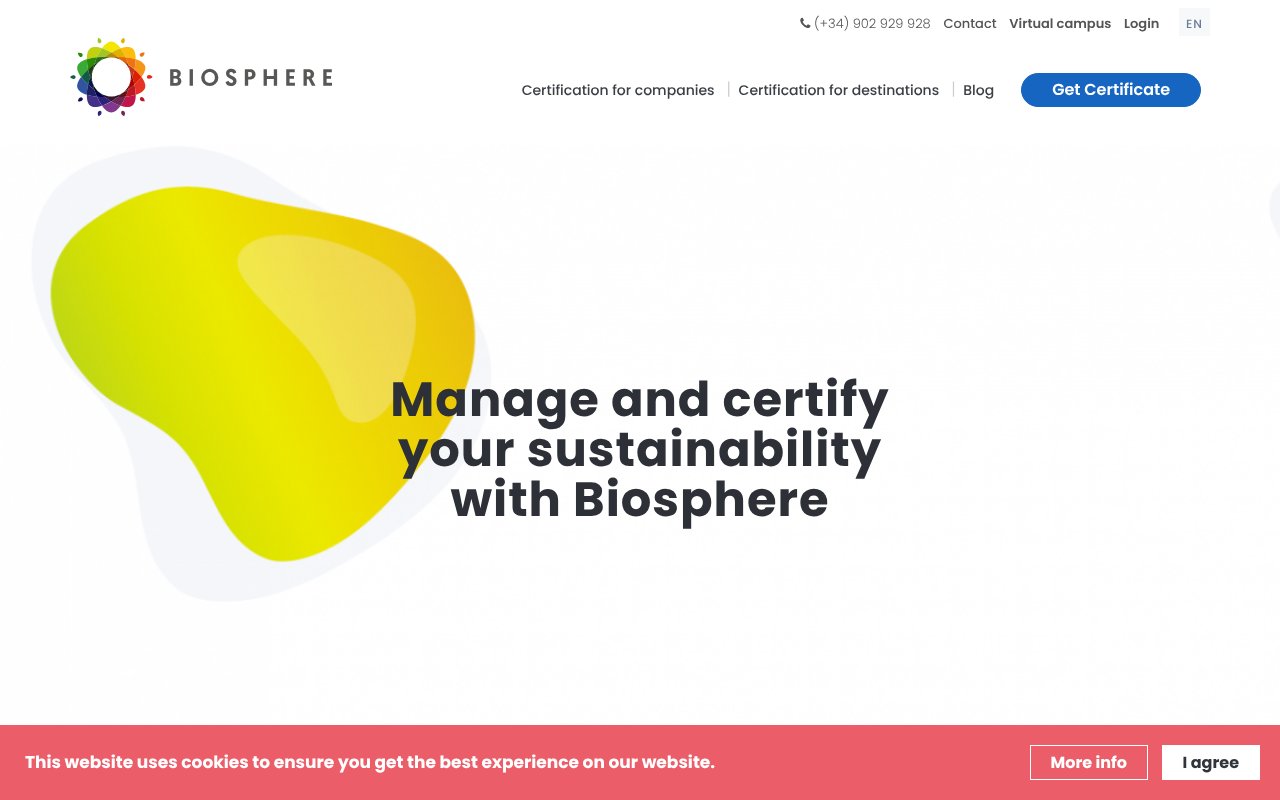 Screenshot of biospheretourism.com