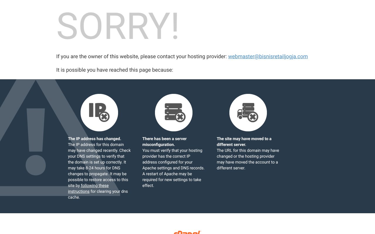 Screenshot of bisnisretailjogja.com