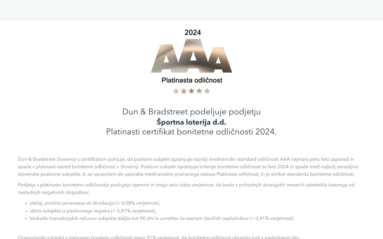 Screenshot of bisnode.si