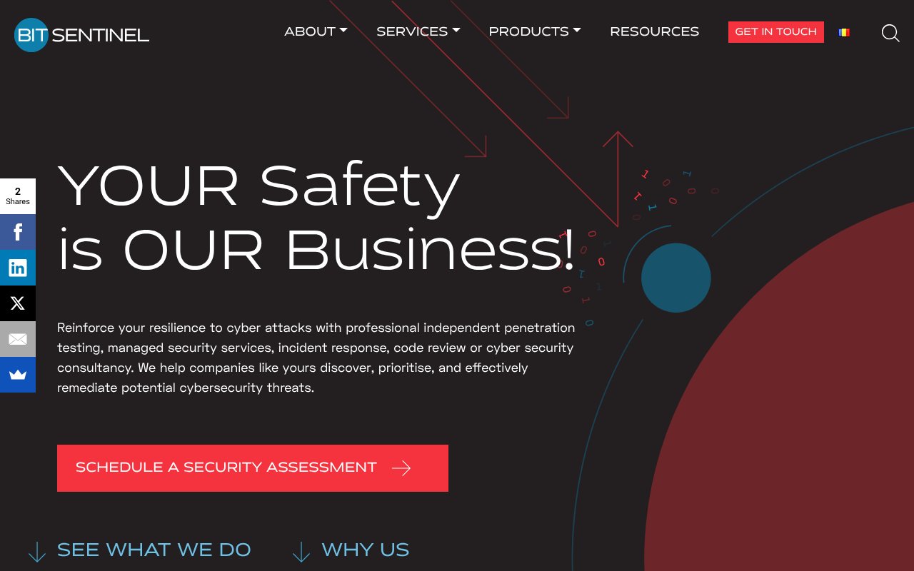 Screenshot of bit-sentinel.com