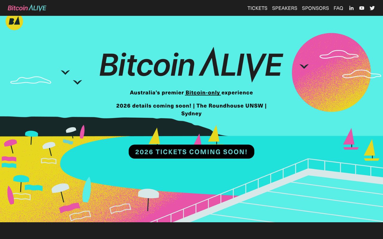 Screenshot of bitcoinalive.io