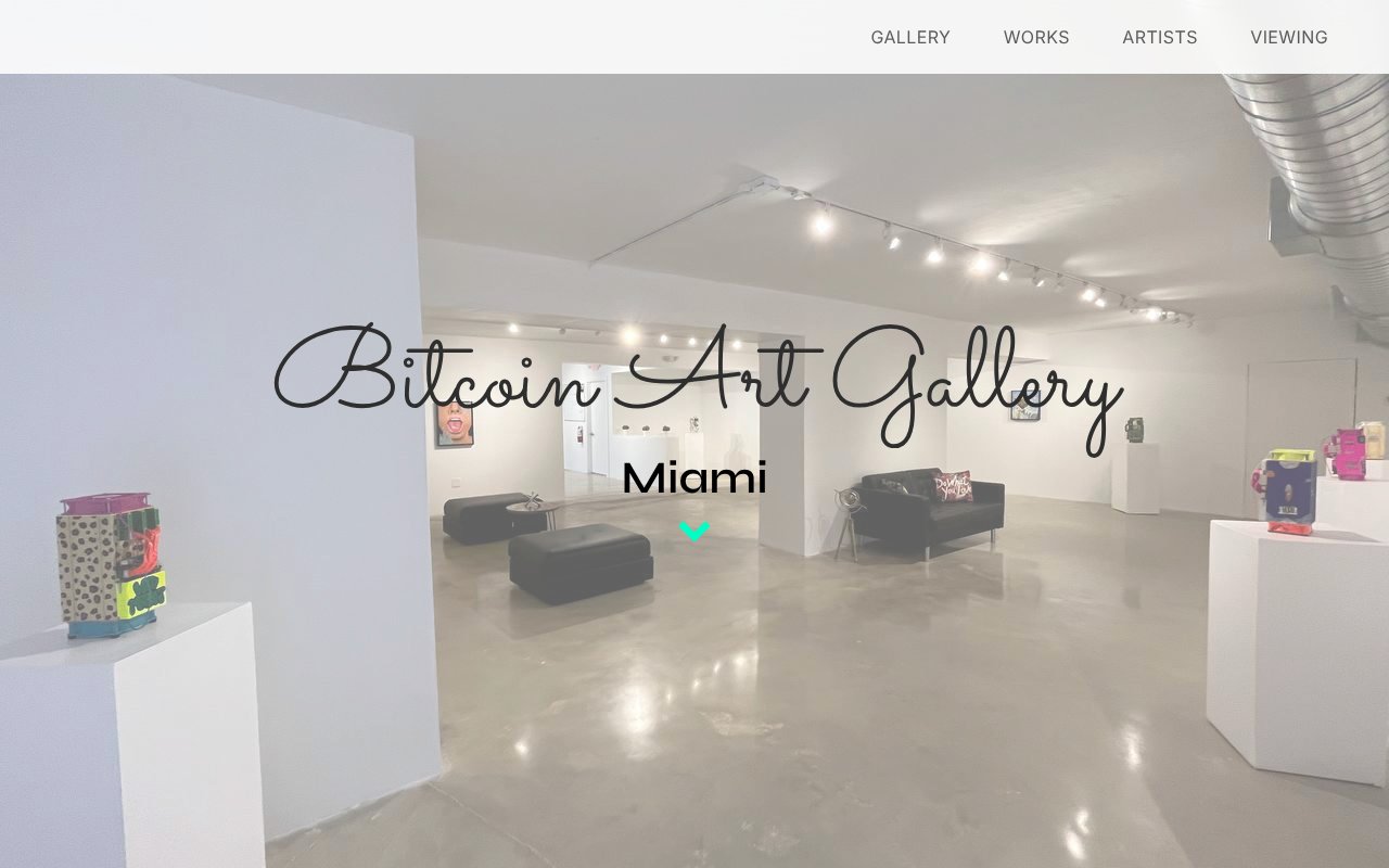 Screenshot of bitcoinartgallery.com