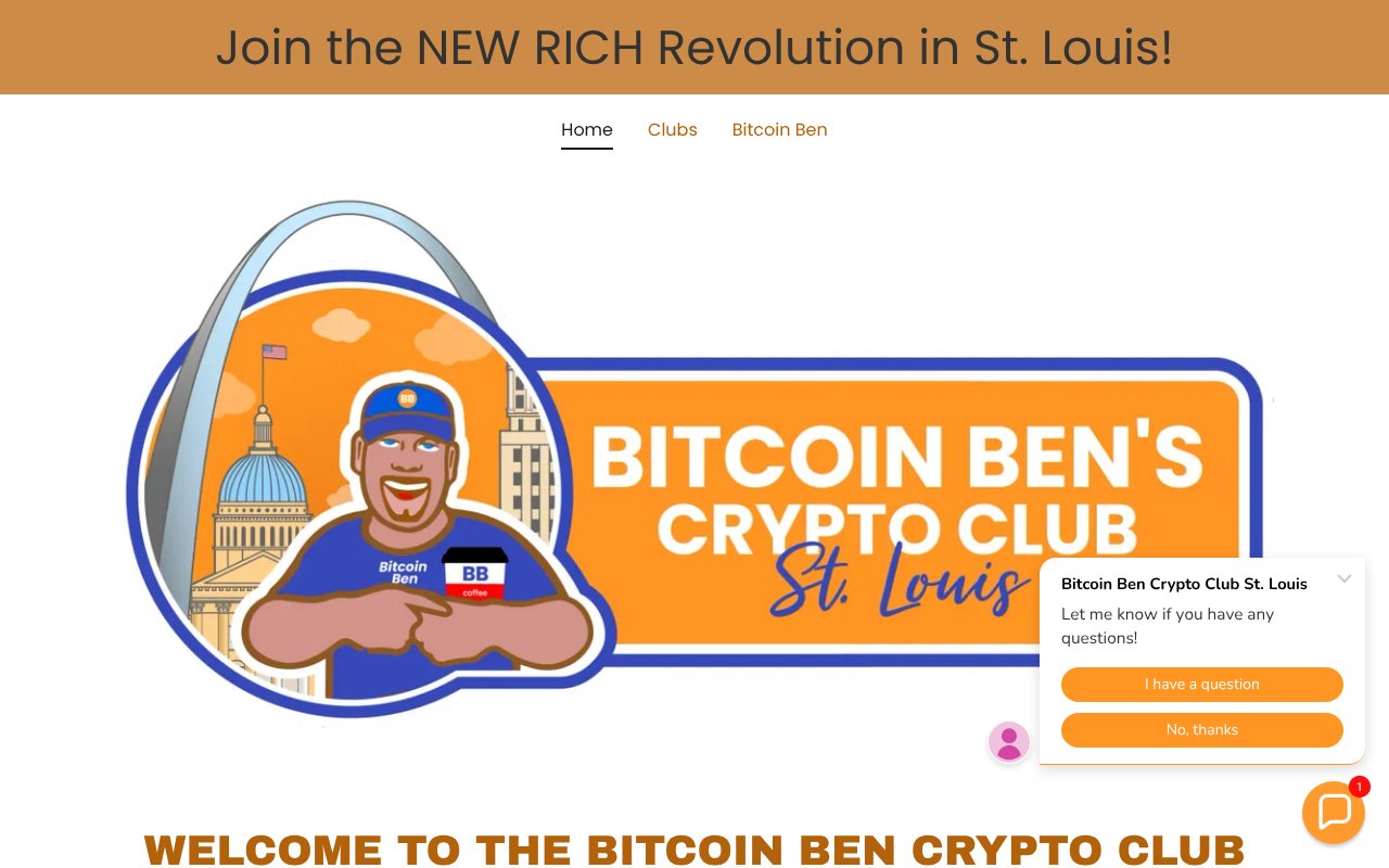 Screenshot of bitcoinbencryptoclubstlouis.com