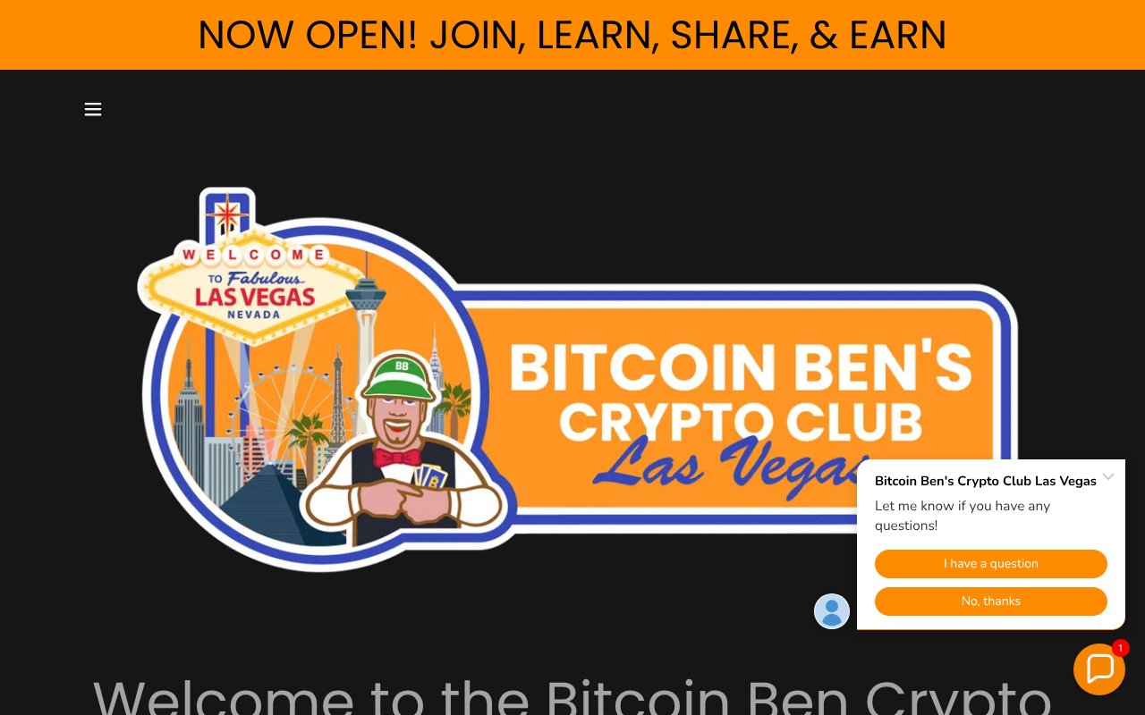 Screenshot of bitcoinbencryptoclubvegas.com