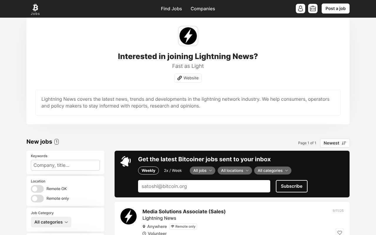 Screenshot of bitcoinerjobs.com