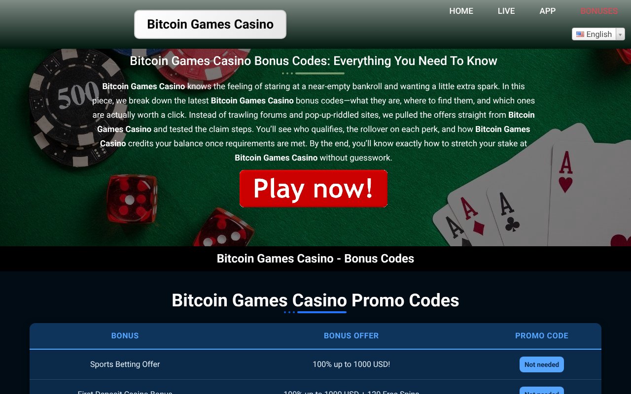 Screenshot of bitcoingamescasino.eu