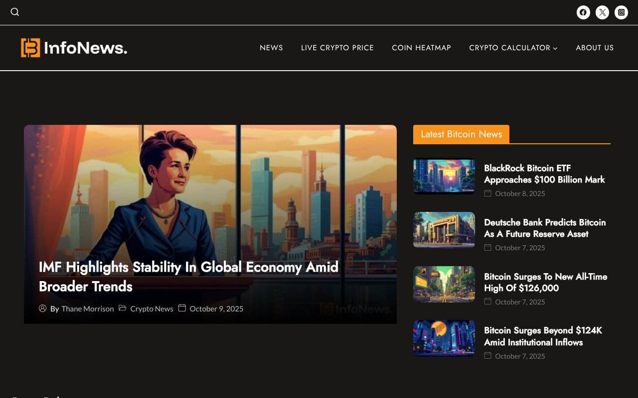 Screenshot of bitcoininfonews.com