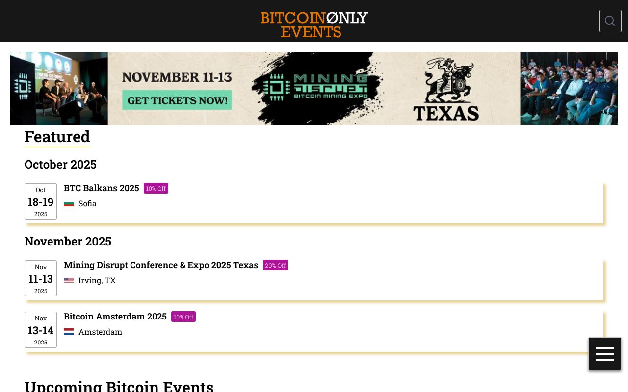 Screenshot of bitcoinonly.events