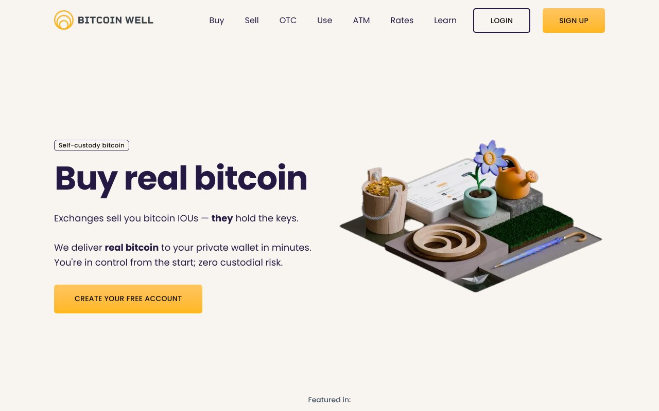 Screenshot of bitcoinwell.com