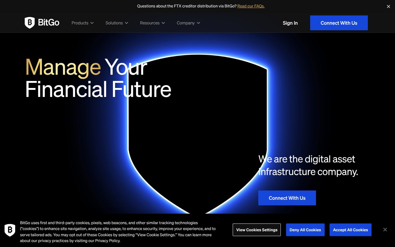 Screenshot of bitgo.com