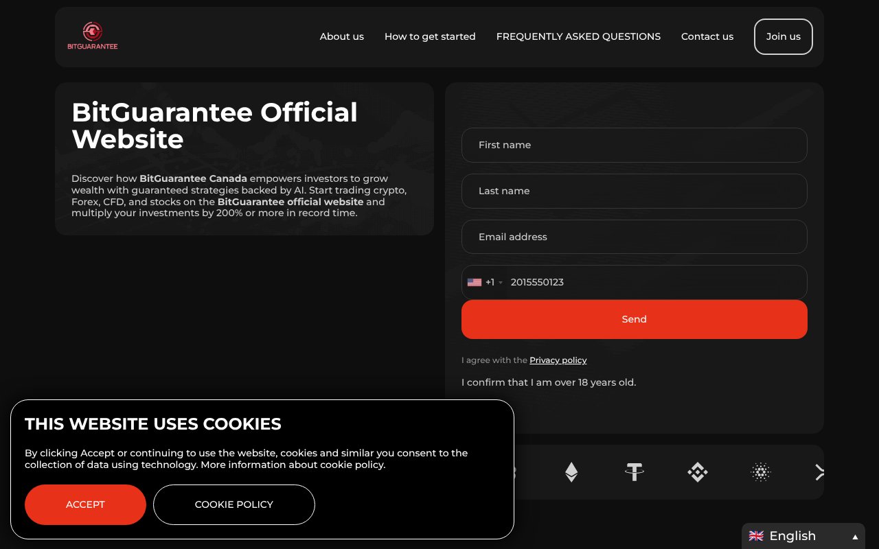 Screenshot of bitguarantee.org