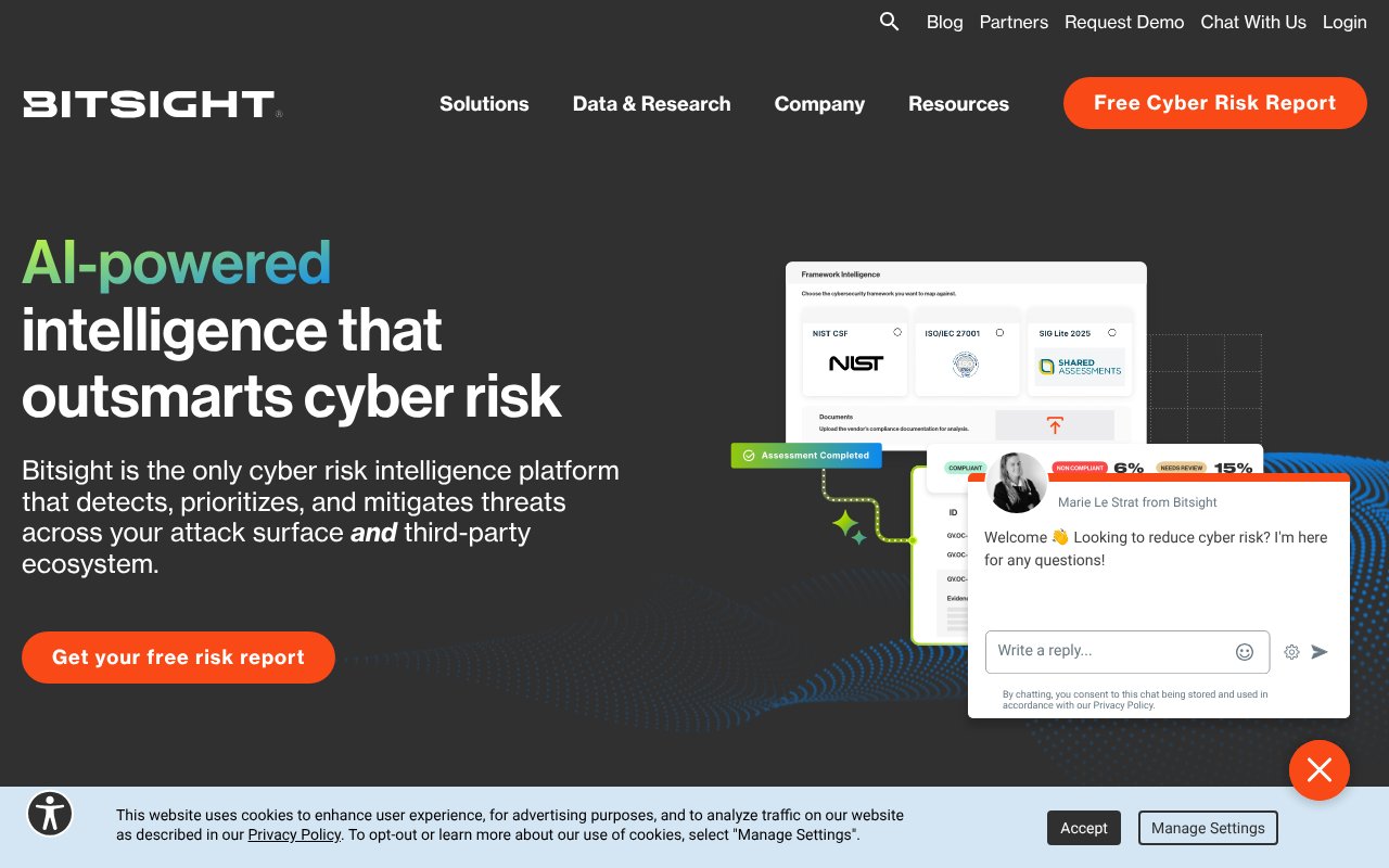 Screenshot of bitsight.com