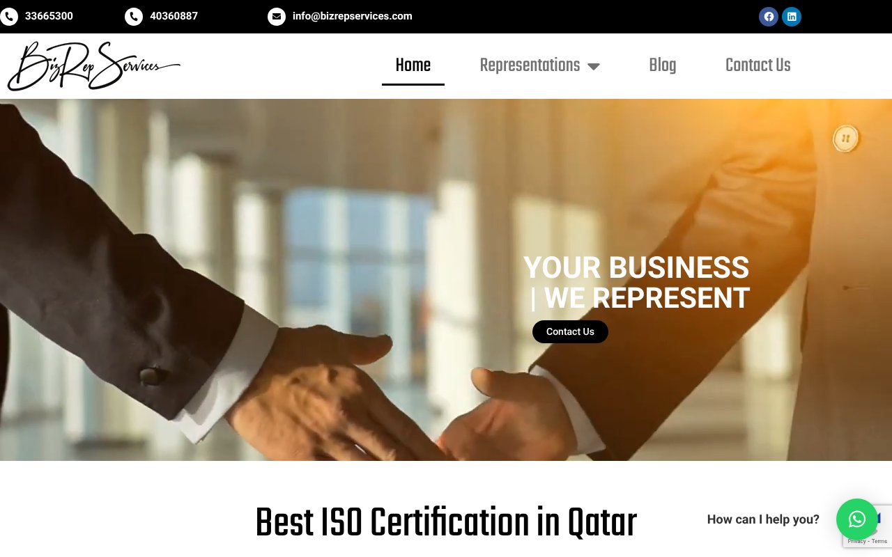 Screenshot of bizrepservices.com