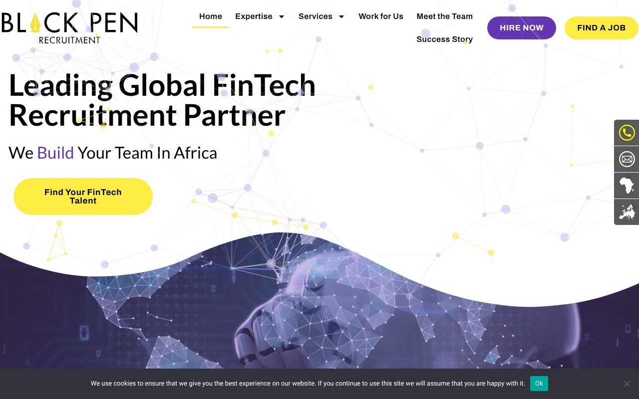 Screenshot of blackpenrecruitment.com