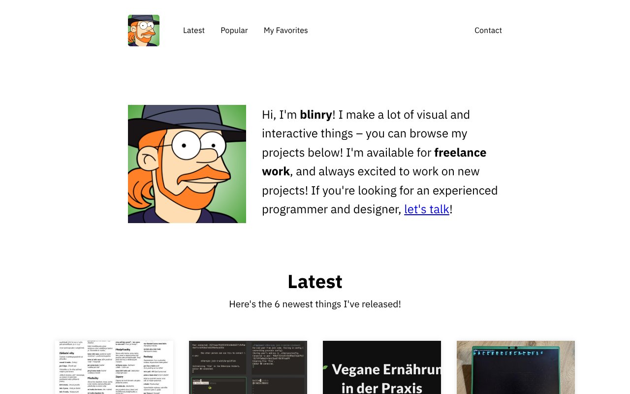 Screenshot of blinry.org