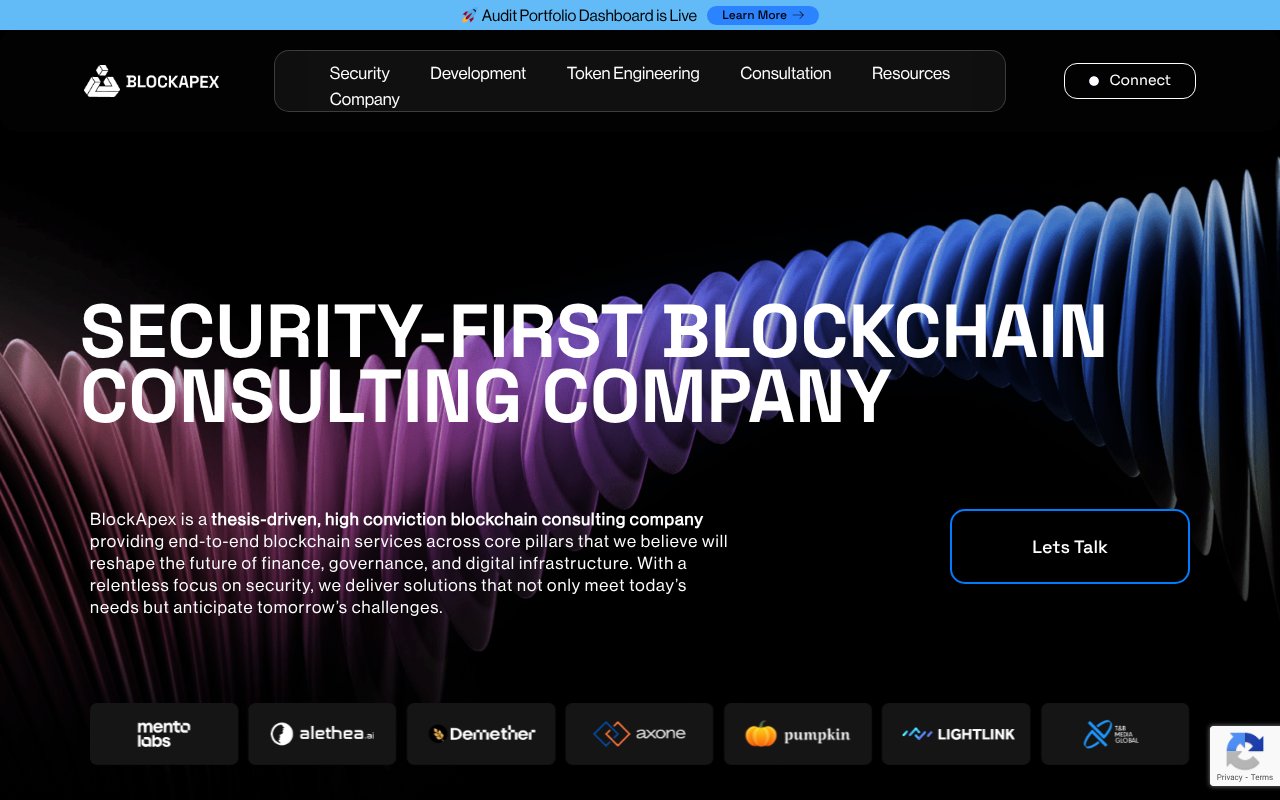 Screenshot of blockapex.io