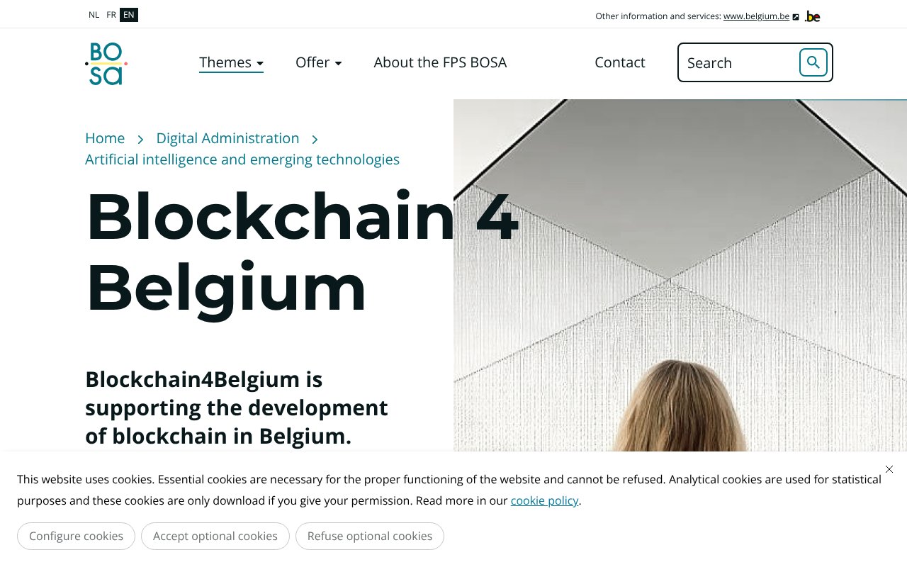 Screenshot of blockchain4belgium.eu