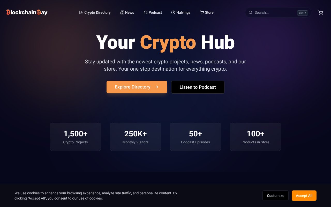 Screenshot of blockchainbay.cc