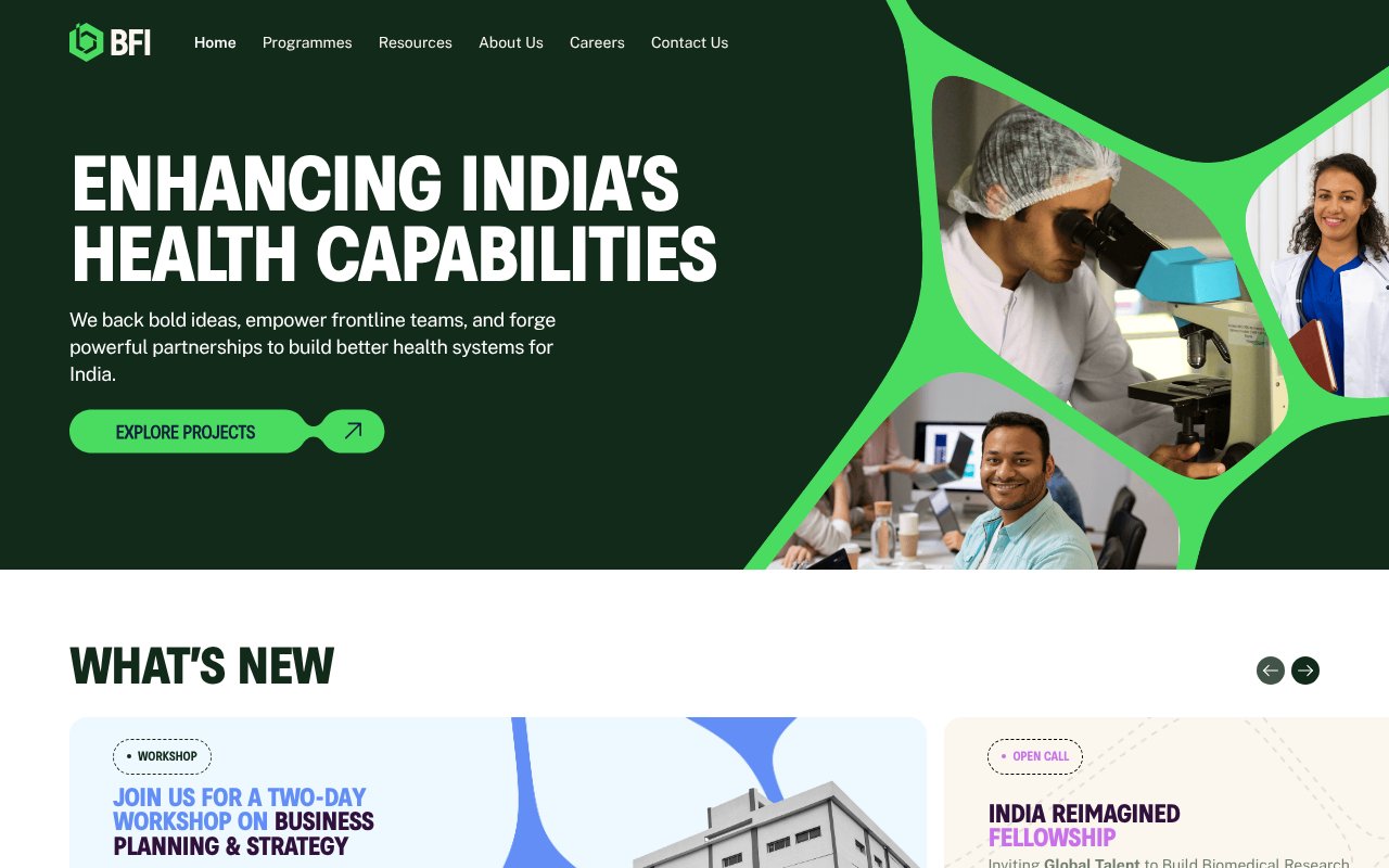 Screenshot of blockchainforimpact.in