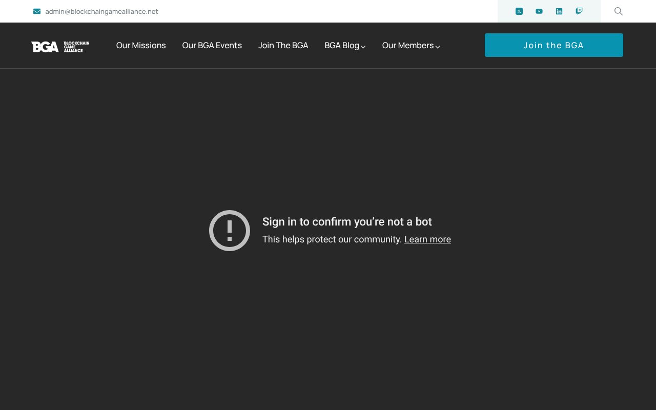 Screenshot of blockchaingamealliance.net