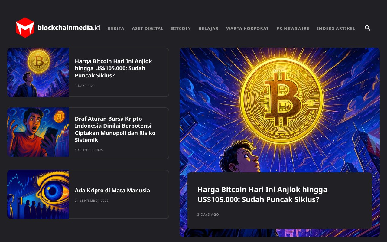 Screenshot of blockchainmedia.id
