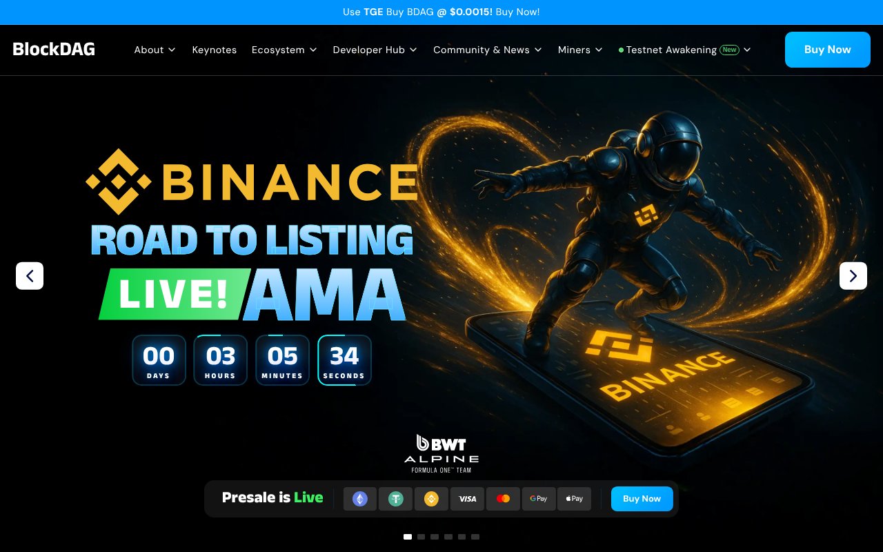 Screenshot of blockdag.network