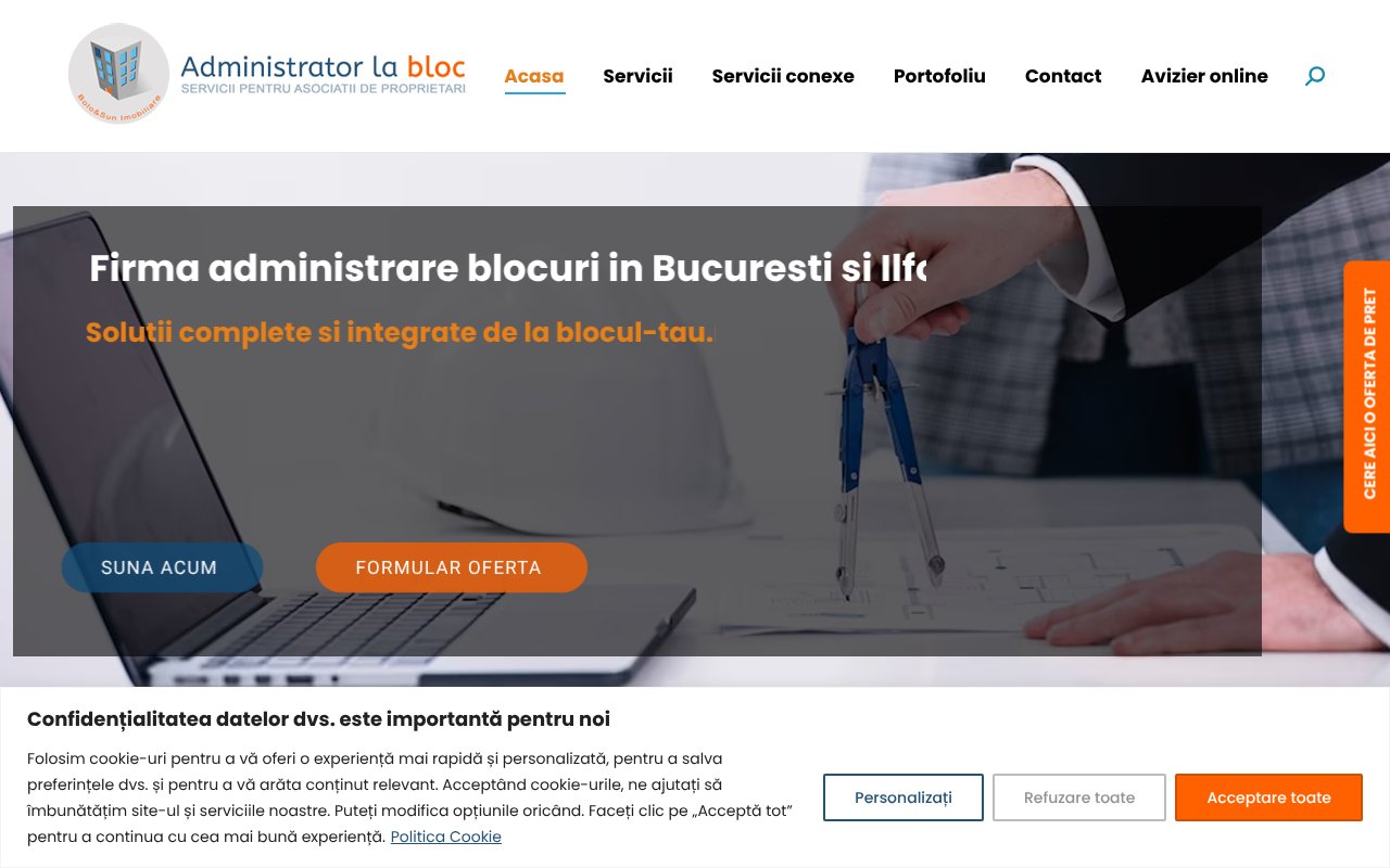 Screenshot of blocul-tau.ro
