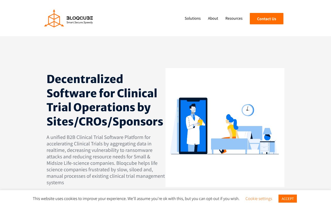 Screenshot of bloqcube.com