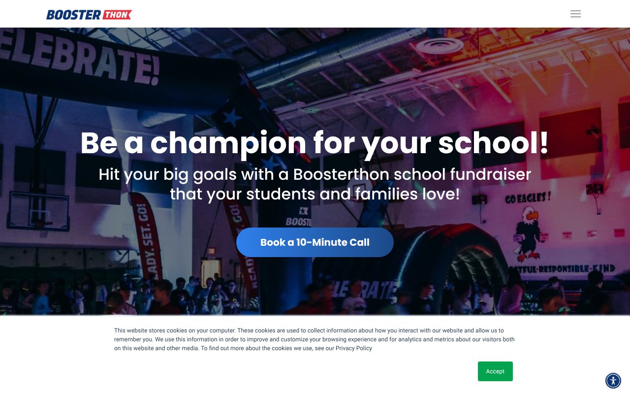 Screenshot of boosterthon.com