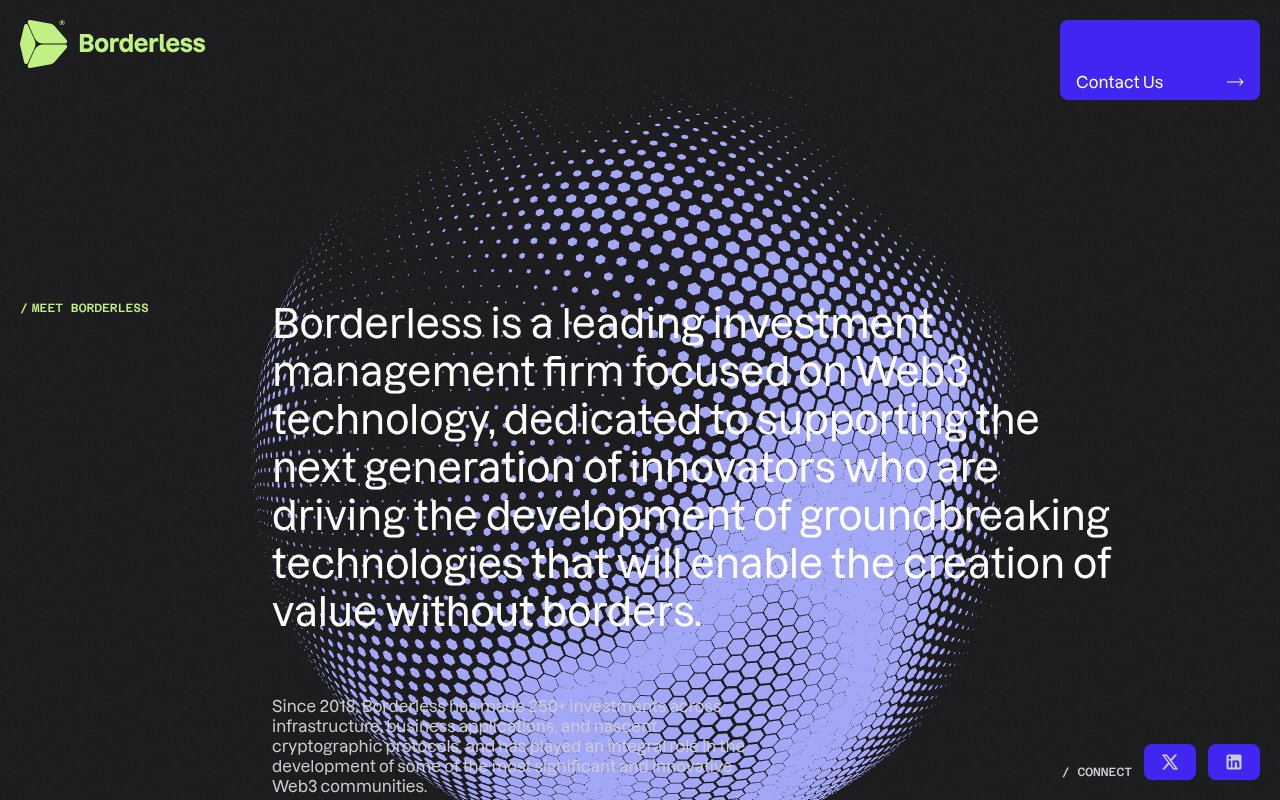 Screenshot of borderlesscapital.io